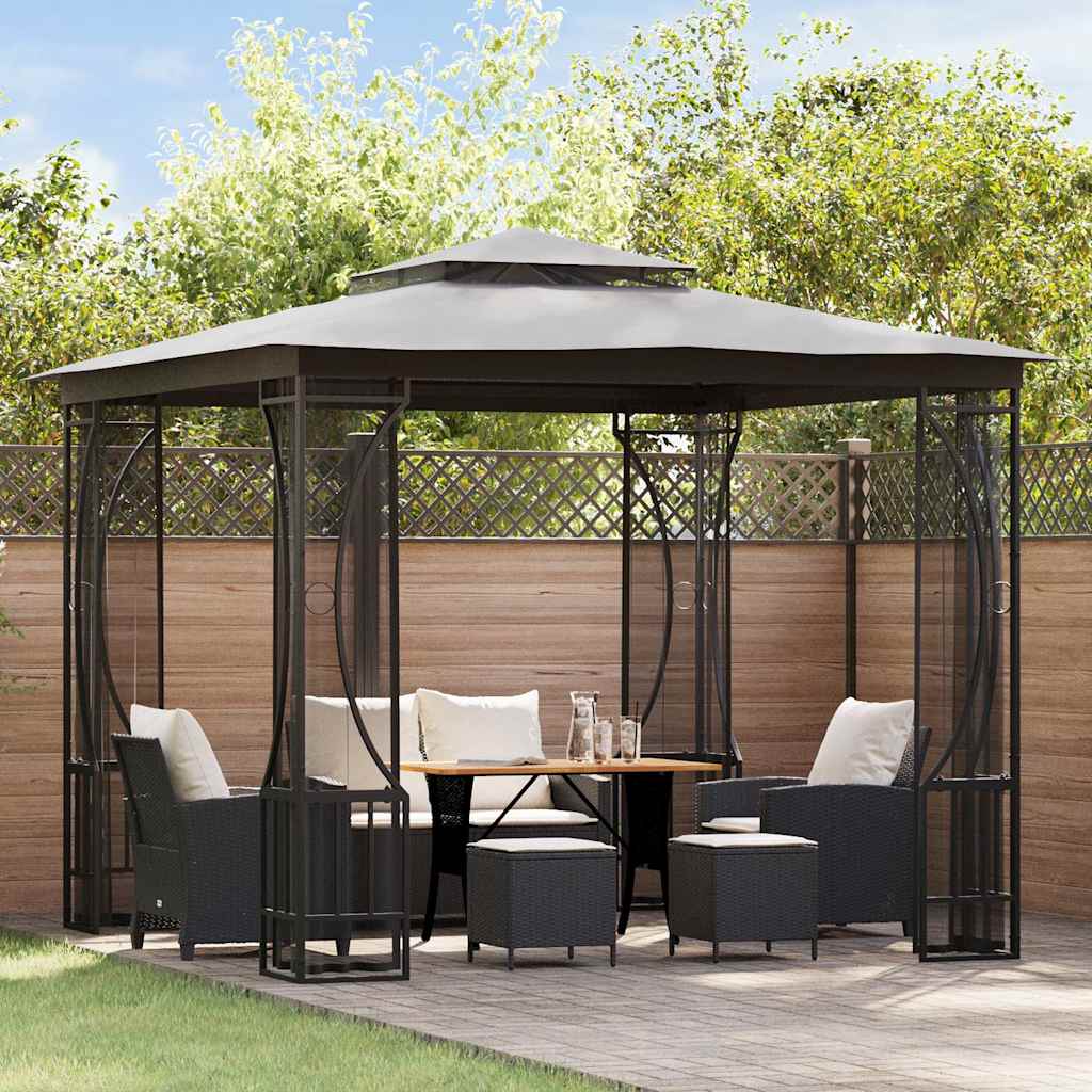 Gazebo with Nets Anthracite 300 x 300 x 265 cm