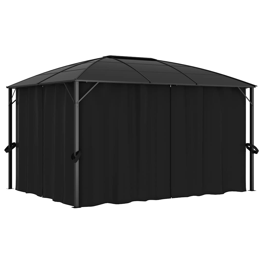 48601 vidaXL Gazebo with Curtains 400x300x265 cm Anthracite 2