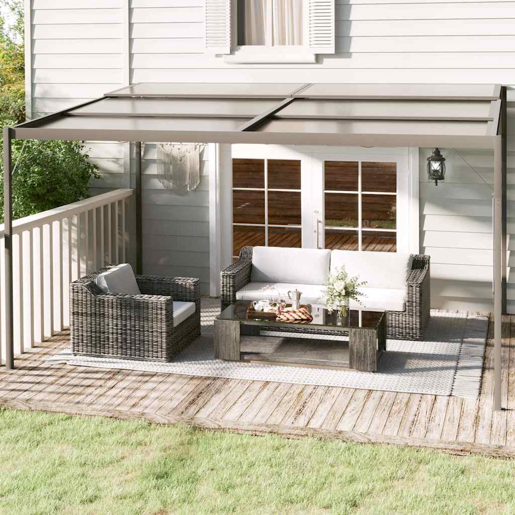 vidaXL Gazebo with Roof Anthracite 4x3x2,5 m Aluminium and Steel 1