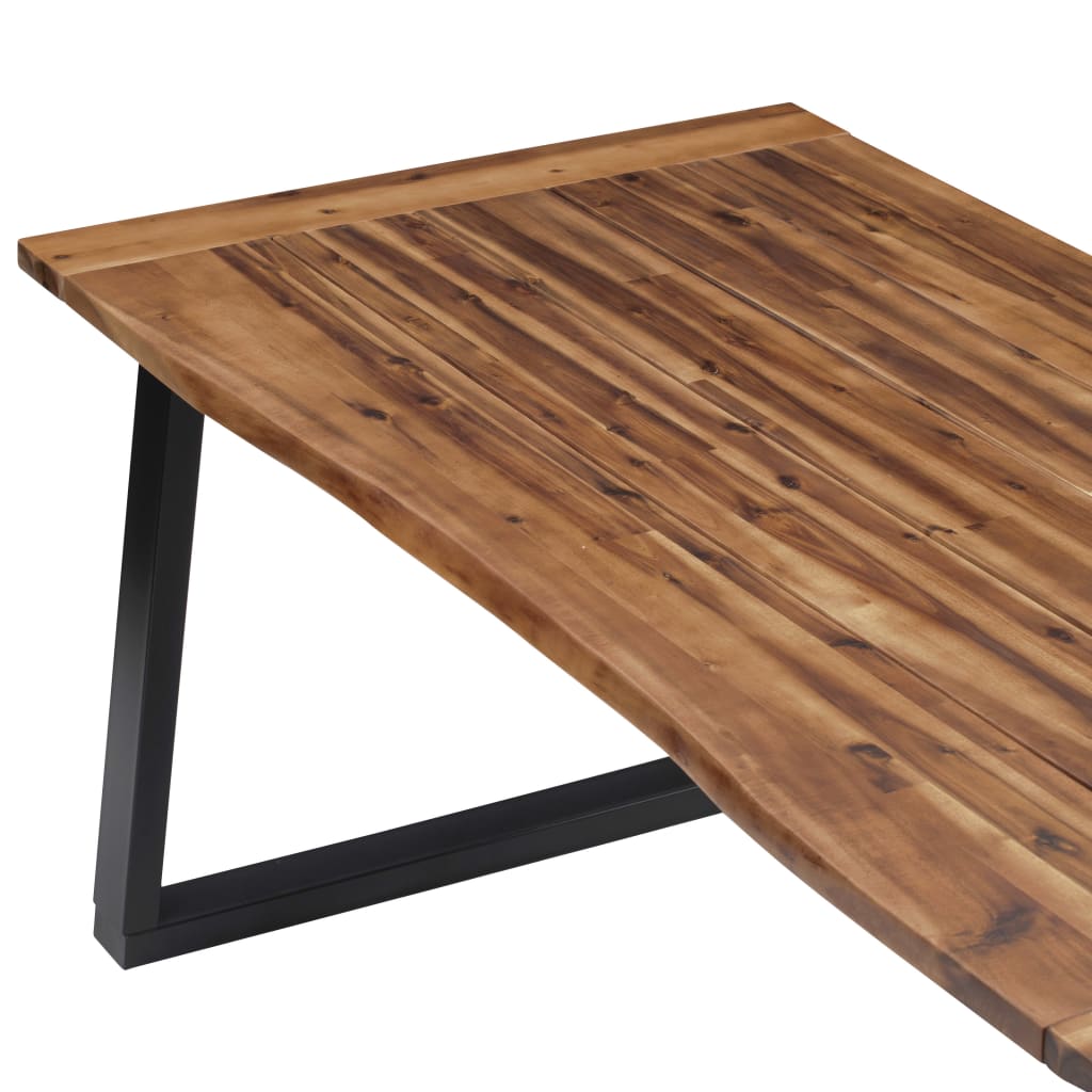 vidaXL Dining Table Solid Acacia Wood 180x90 cm 4