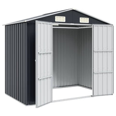 Garden Shed 205x129x183 cm Galvanised Steel Anthracite