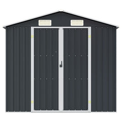 Garden Shed 205x129x183 cm Galvanised Steel Anthracite