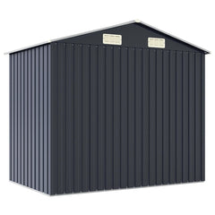 Garden Shed 205x129x183 cm Galvanised Steel Anthracite