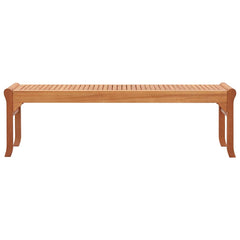vidaXL 3-Seater Garden Bench 150 cm Solid Eucalyptus Wood 2