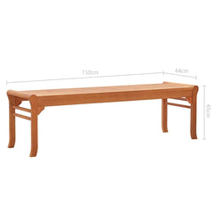 vidaXL 3-Seater Garden Bench 150 cm Solid Eucalyptus Wood 6