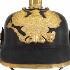 vidaXL German Prussian Helmet Antique Replica LARP Black Steel 5