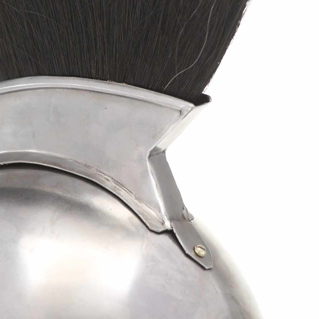 vidaXL Greek Warrior Helmet Antique Replica LARP Silver Steel 6