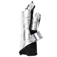 vidaXL Medieval Knight Gauntlets Replica LARP Silver Steel 3