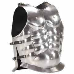 Medieval Knight Body Armour Cuirass Replica LARP Silver Steel Design 2
