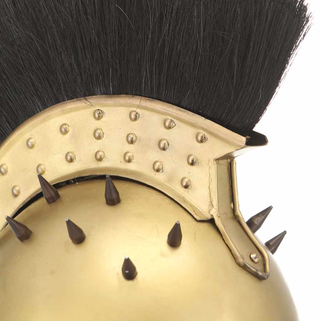 vidaXL Greek Warrior Helmet Antique Replica LARP Brass Steel 6