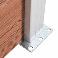 Garden Fence WPC 353x106 cm Brown 1 section with 1 post