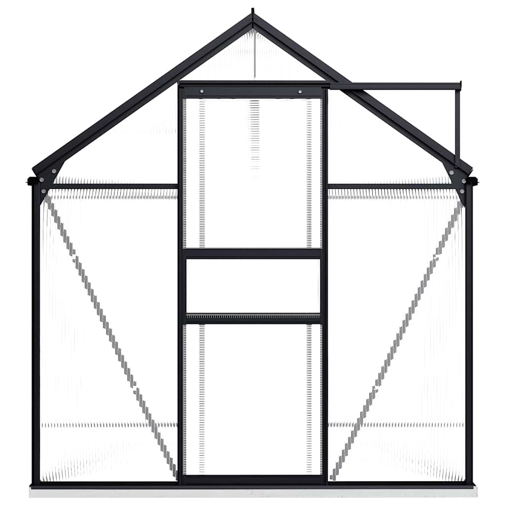 vidaXL Greenhouse with Base Frame Anthracite Aluminium 4,75 m² 3