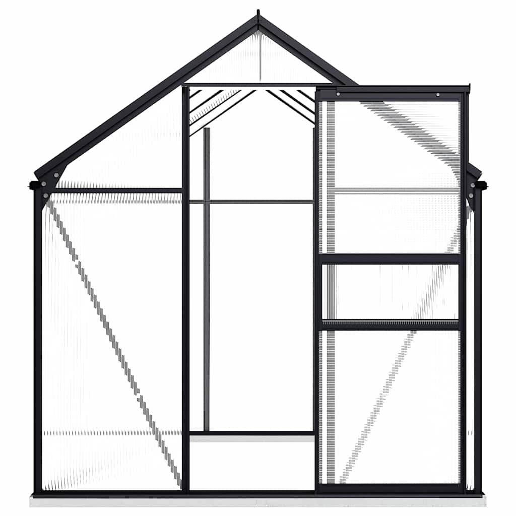 vidaXL Greenhouse with Base Frame Anthracite Aluminium 4,75 m² 4
