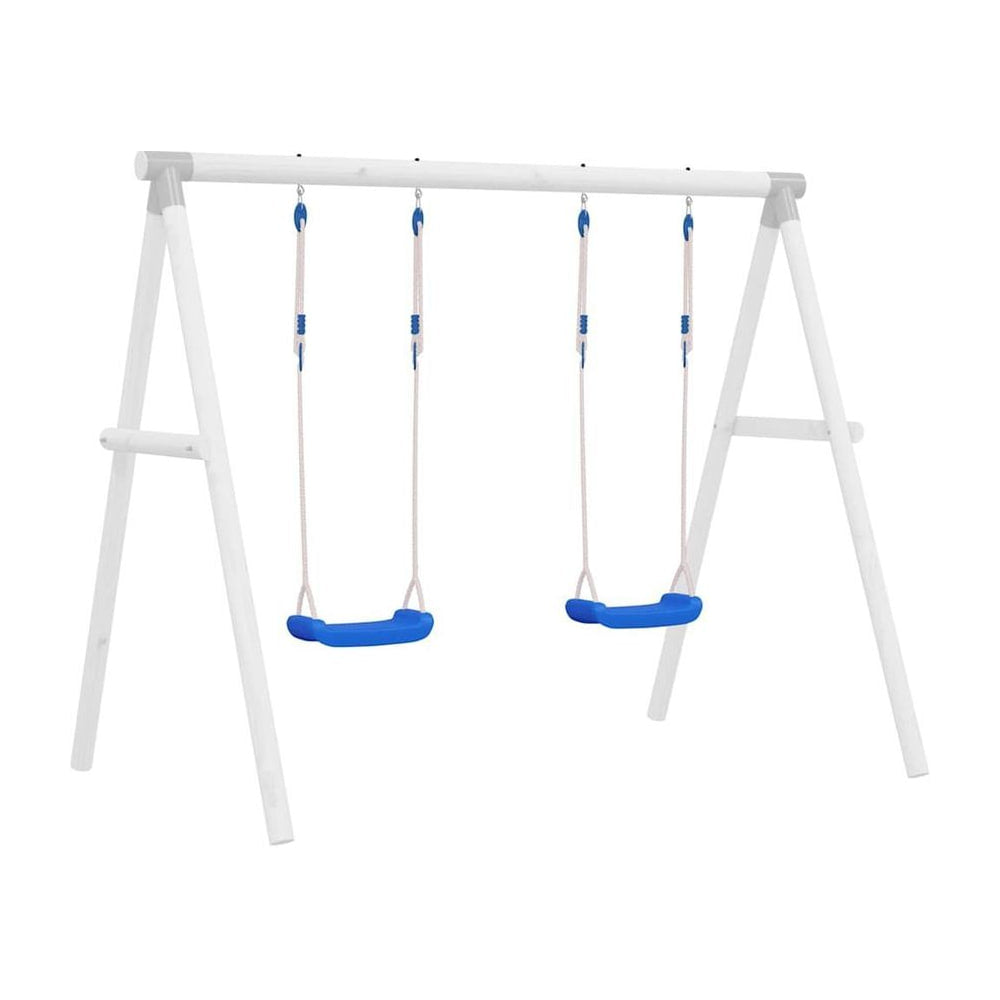 Swing Seats with Ropes 2 pcs Blue Polyethene