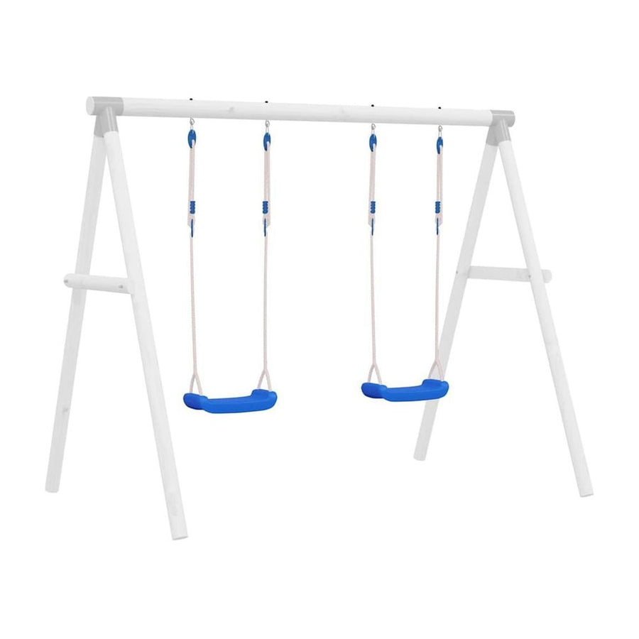 Swing Seats with Ropes 2 pcs Blue Polyethene