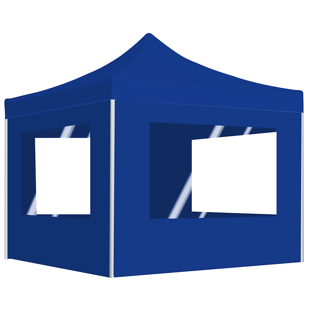 vidaXL Professional Folding Party Tent with Walls Aluminium 2x2 m Blue 1