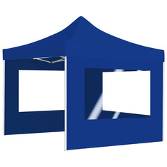 vidaXL Professional Folding Party Tent with Walls Aluminium 2x2 m Blue 3