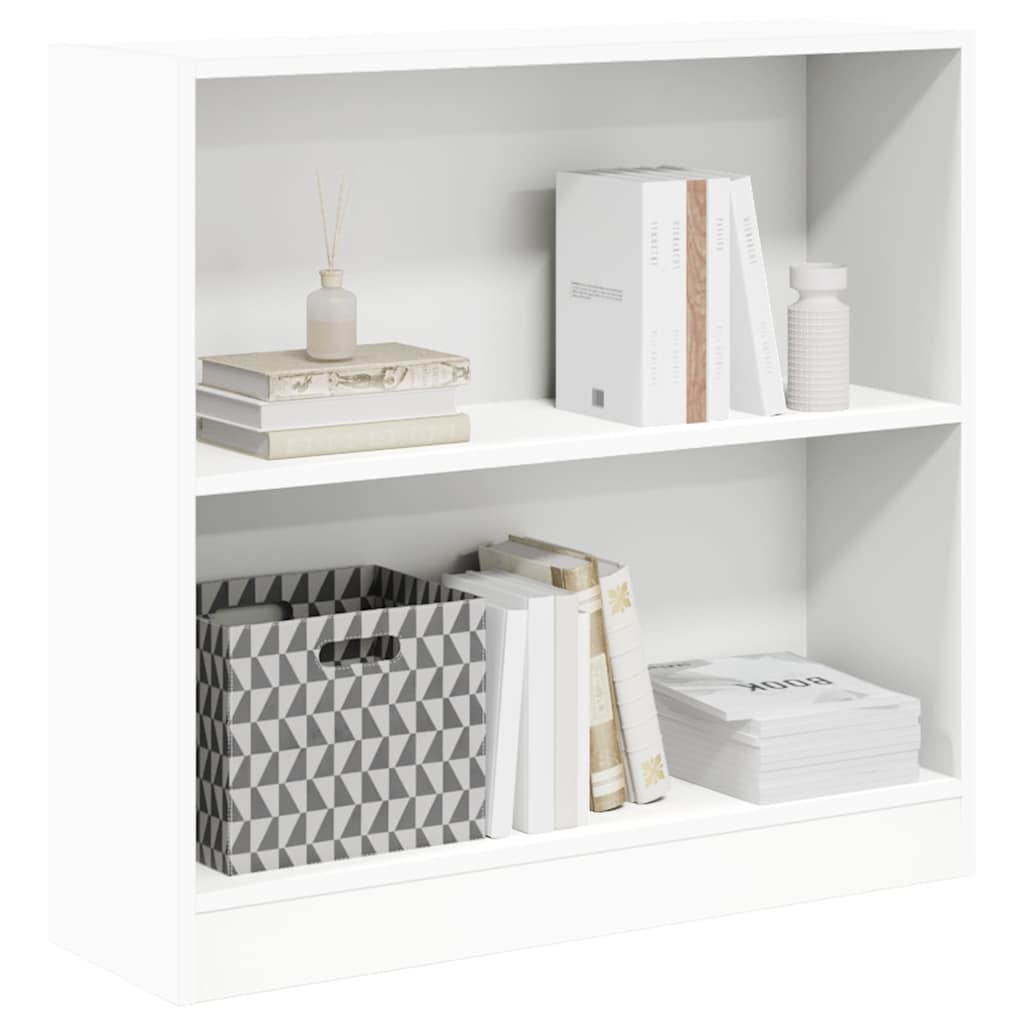 vidaXL Bookcase White 80x24x75 cm Engineered Wood 3