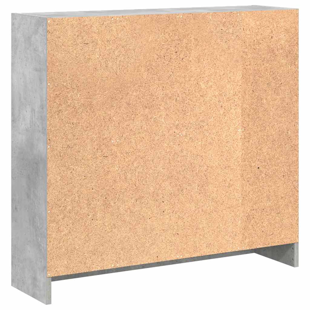 vidaXL Bookcase Concrete Grey 80x24x75 cm Engineered Wood 5