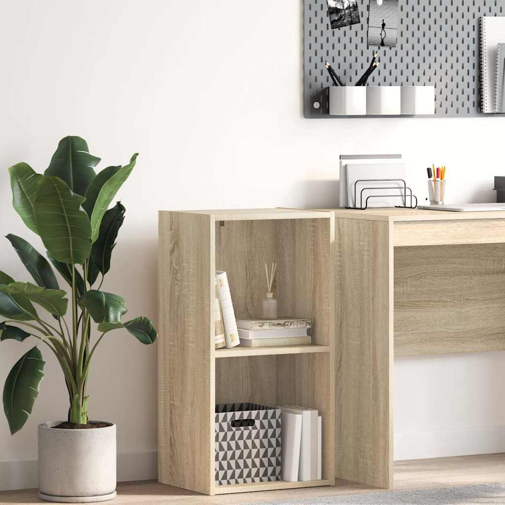 vidaXL Bookcase Sonoma Oak 40x30x76,5 cm Engineered Wood 1