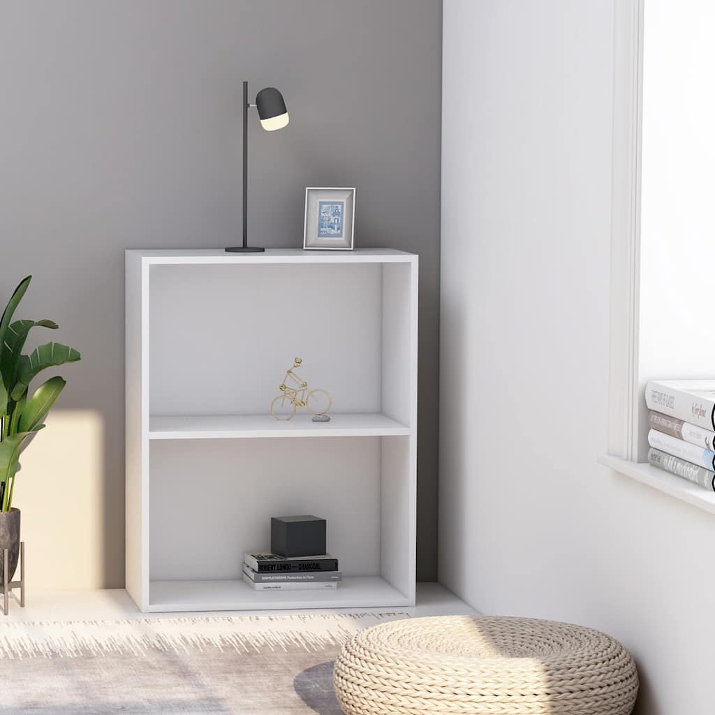 vidaXL Bookcase White 60x30x76,5 cm Engineered Wood 1