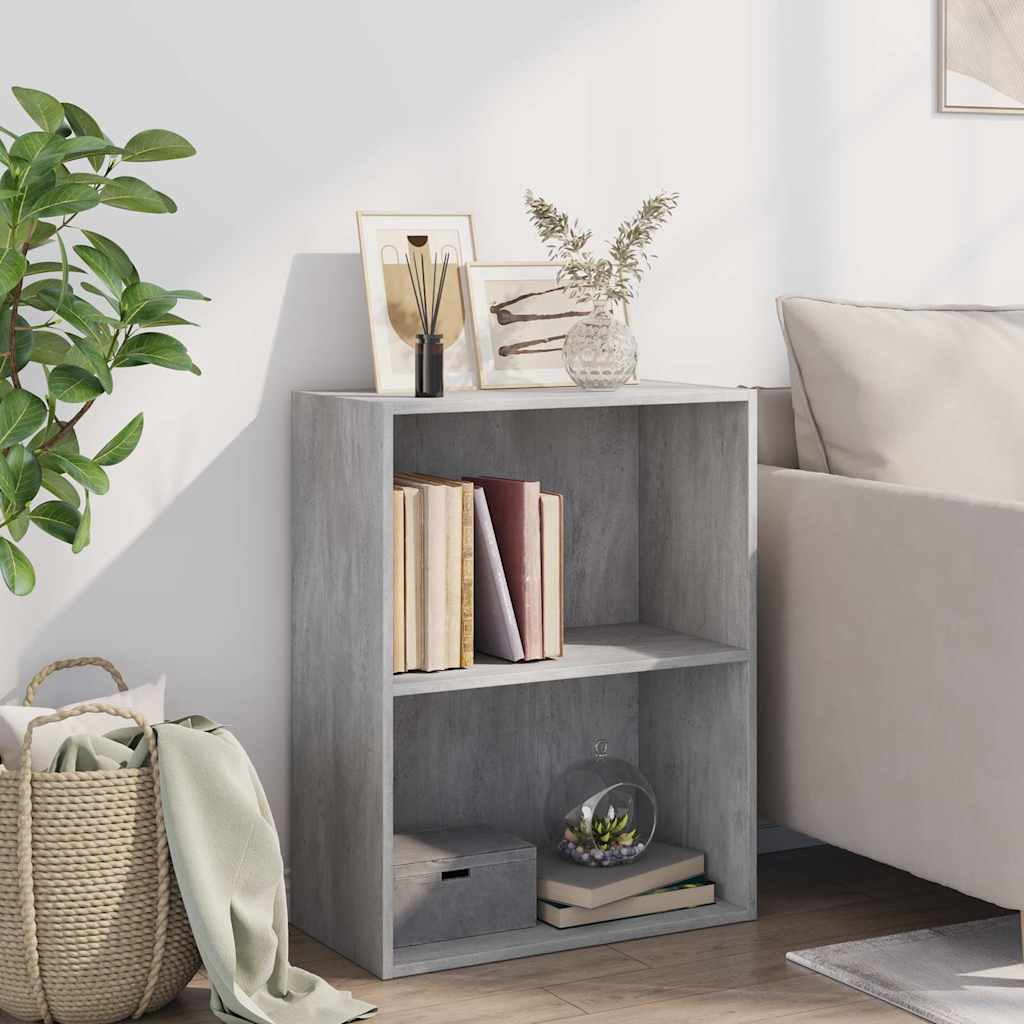 vidaXL Bookcase Concrete Grey 60x30x76,5 cm Engineered Wood 3