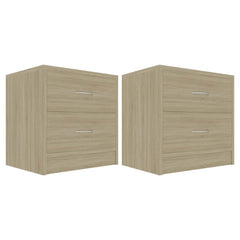 vidaXL Bedside Cabinet | Set of 2 | Sonoma oak | Engineered wood | Medium 2