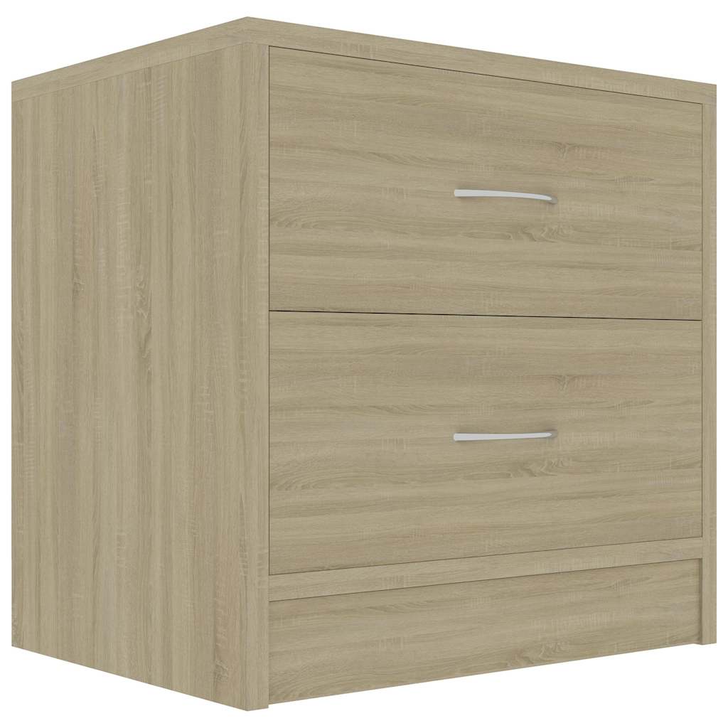 vidaXL Bedside Cabinet | Set of 2 | Sonoma oak | Engineered wood | Medium 3
