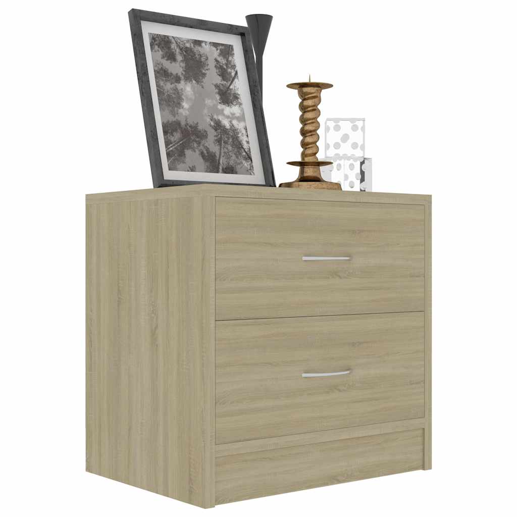 vidaXL Bedside Cabinet | Set of 2 | Sonoma oak | Engineered wood | Medium 4