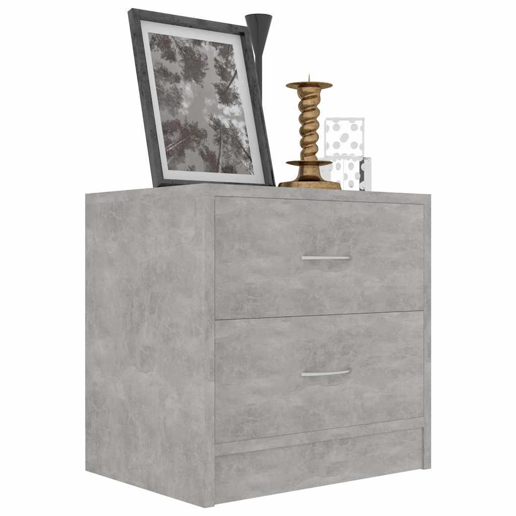 vidaXL Bedside Cabinet | Concrete Grey | Engineered Wood | Small 3