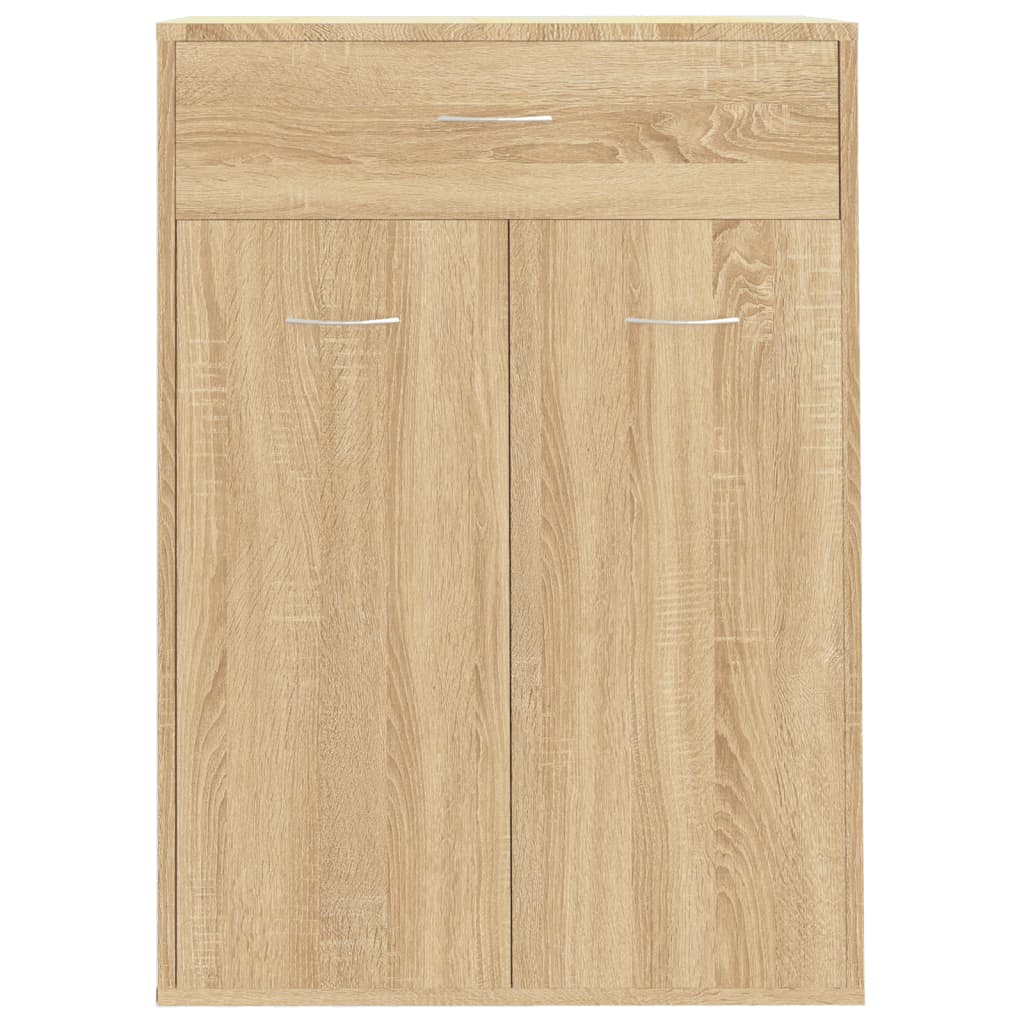 vidaXL Shoe Cabinet Sonoma Oak 60x35x84 cm Engineered Wood 6