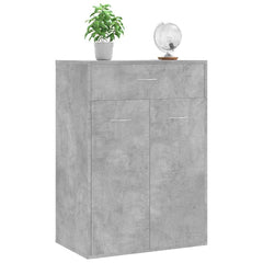 vidaXL Shoe Cabinet Concrete Grey 60x35x84 cm Engineered Wood 5