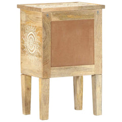 vidaXL Hand Painted bedside Cabinet 40x30x60 cm Solid Mango Wood 4