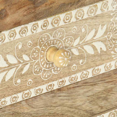 vidaXL Hand Painted bedside Cabinet 40x30x60 cm Solid Mango Wood 6