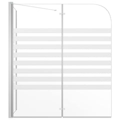 Bath Enclosure 120x68x130 cm Tempered Glass White stripe