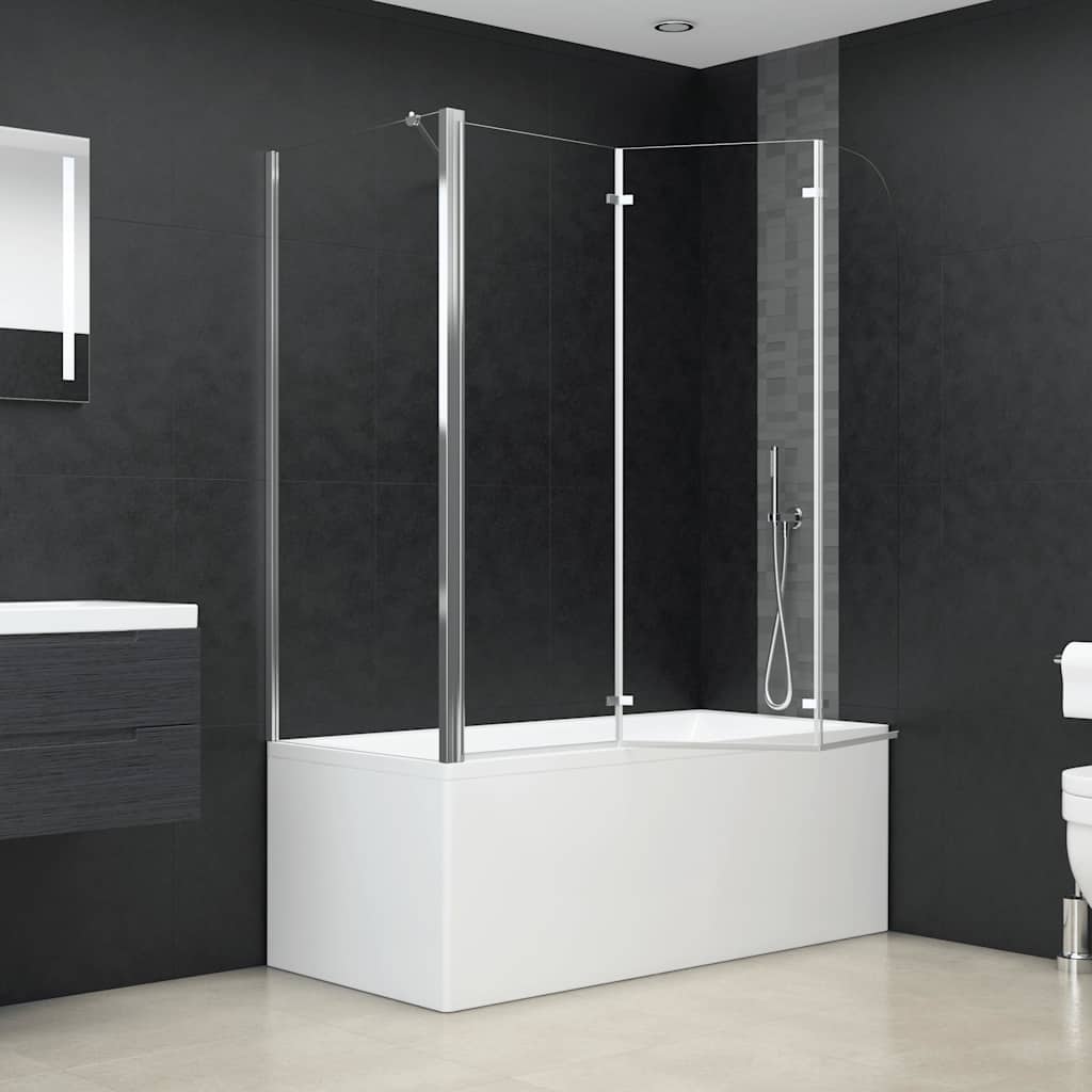 146227 vidaXL Bath Enclosure 120x69x130 cm Tempered Glass Transparent 3