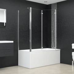 146227 vidaXL Bath Enclosure 120x69x130 cm Tempered Glass Transparent 3