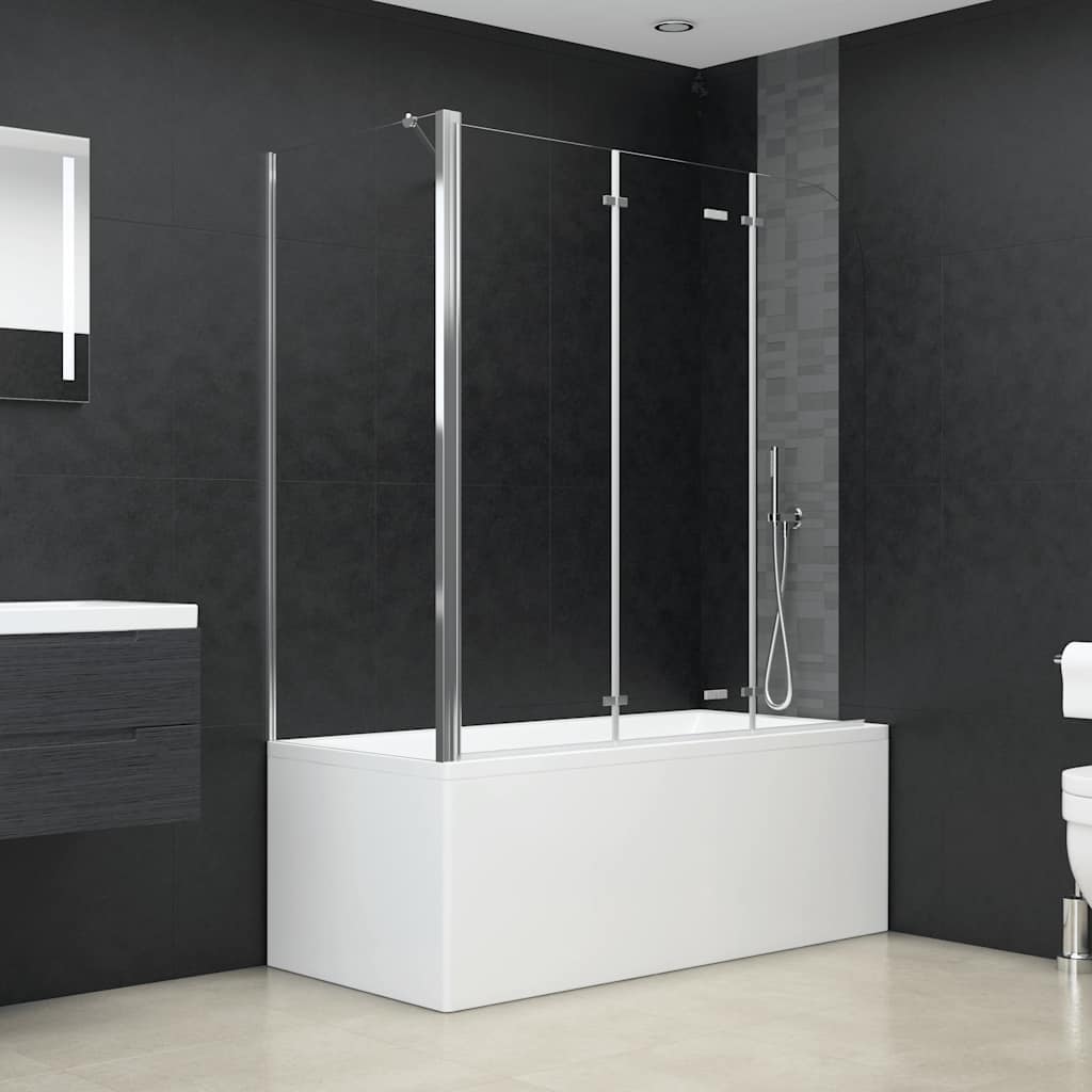 146227 vidaXL Bath Enclosure 120x69x130 cm Tempered Glass Transparent 1