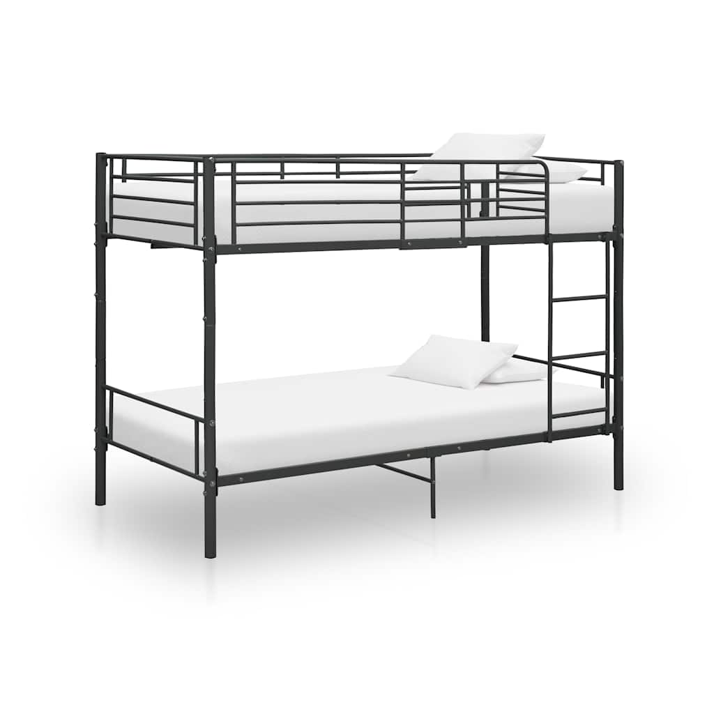 Bunk Bed without Mattress Metal 90x200cm Black