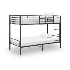 Bunk Bed without Mattress Metal 90x200cm Black