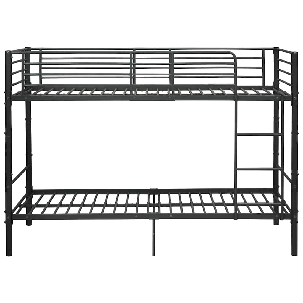 Bunk Bed without Mattress Metal 90x200cm Black