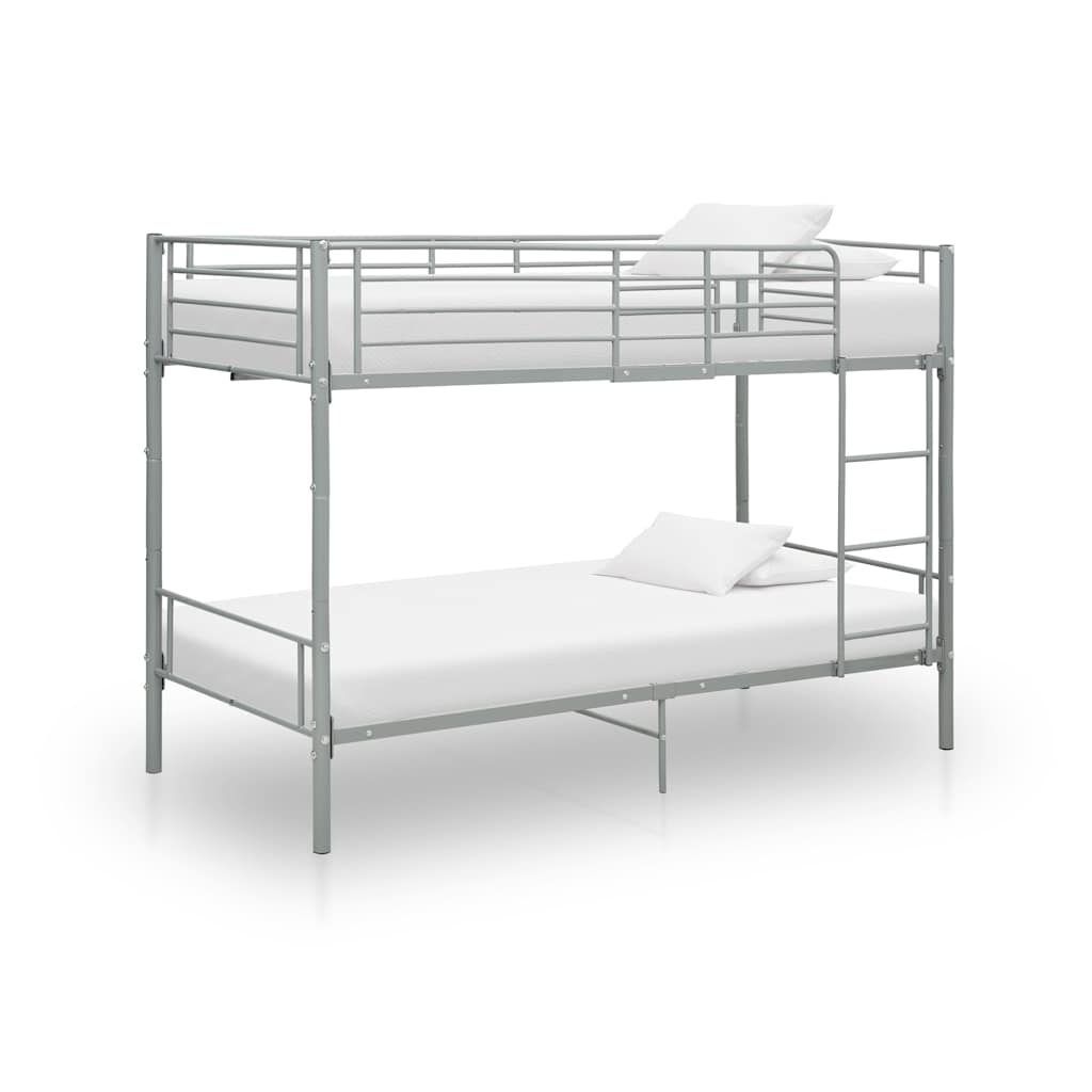 Bunk Bed without Mattress Metal 90x200cm Grey