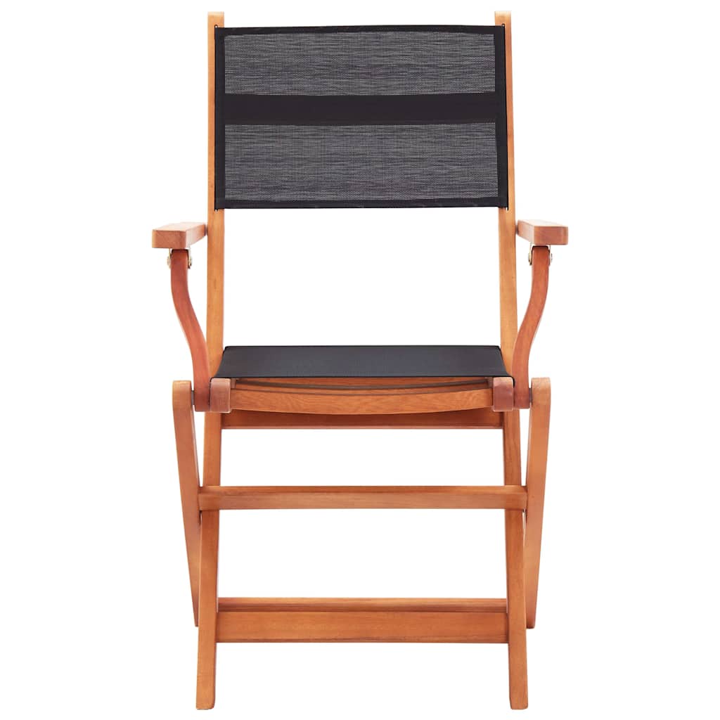 Folding Chairs Solid Eucalyptus Wood&Textilene 4