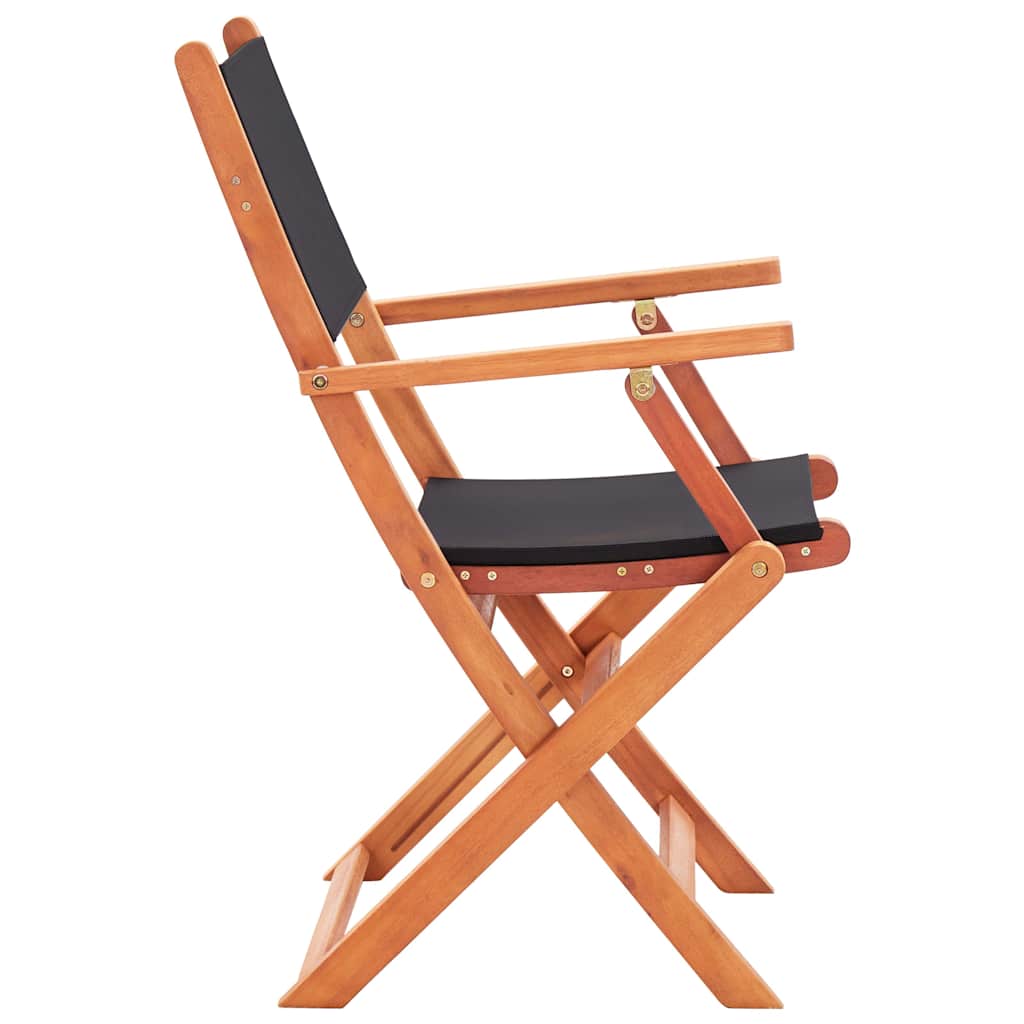 Folding Chairs Solid Eucalyptus Wood&Textilene 4