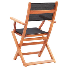Folding Chairs Solid Eucalyptus Wood&Textilene 4