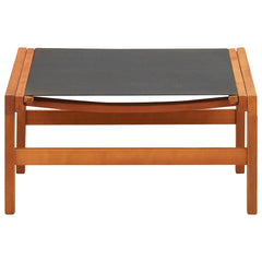 vidaXL Garden Chair with Footrest Solid Eucalyptus Wood and Textilene 5