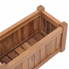 vidaXL Raised Bed | Teak | Solid Teak Wood | 50x25x25 cm | Durable | Planter 5