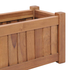 vidaXL Raised Bed | Teak | Solid Teak Wood | 50x25x25 cm | Durable | Planter 6