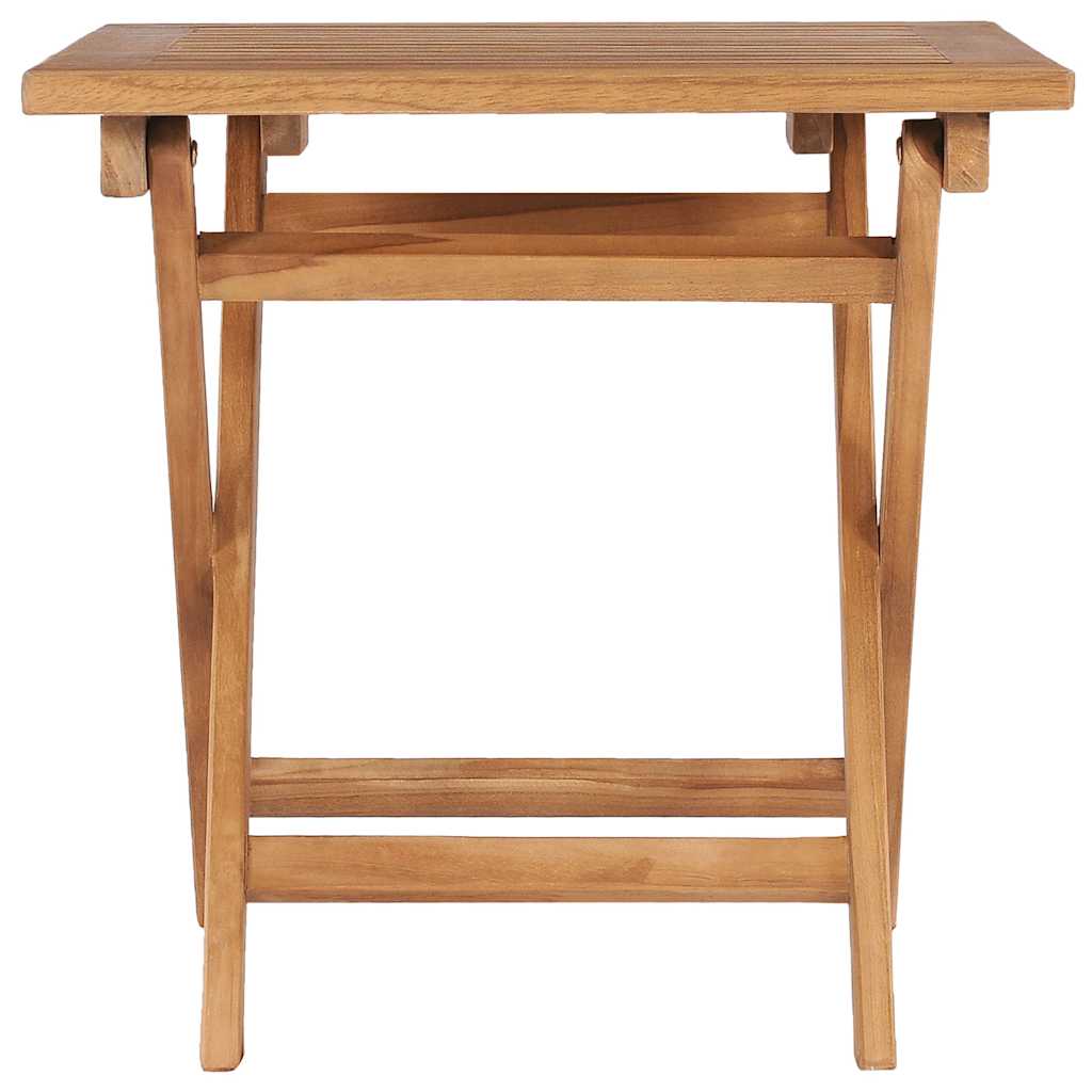 vidaXL Outdoor Table | Teak | Solid Teak wood | Small | Foldable | Outdoor Table 3