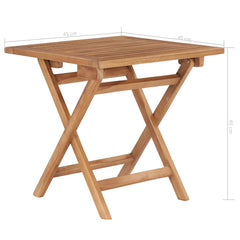 vidaXL Outdoor Table | Teak | Solid Teak wood | Small | Foldable | Outdoor Table 6